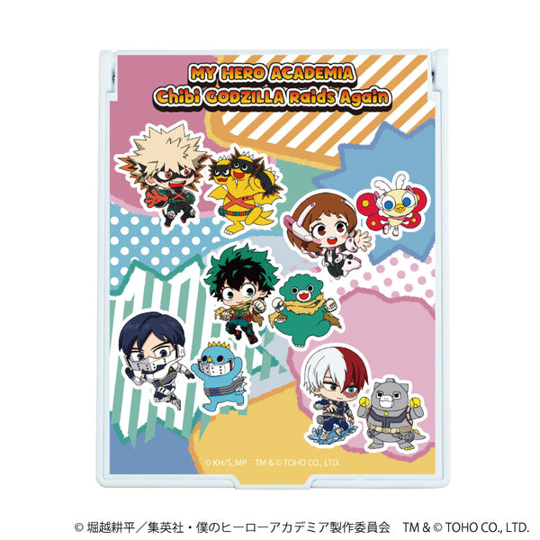 『僕のヒーローアカデミア×ちびゴジラ』デカキャラミラー01/雄英高校&ちび怪獣(ミニキャライラスト)